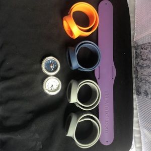 5 -Slap bands and 2-Geneva watch faces